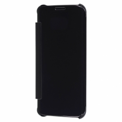 Husa APPLE iPhone 5/5S/SE - Flip Wallet Clear (Negru)