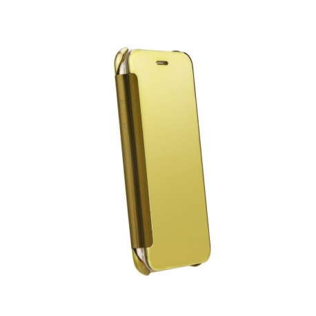 Husa SAMSUNG Galaxy S6 Edge - Flip Wallet Clear (Auriu)