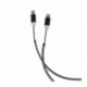 Cablu Date & Incarcare MicroUSB & APPLE Lightning - Zipper (Negru) Forever