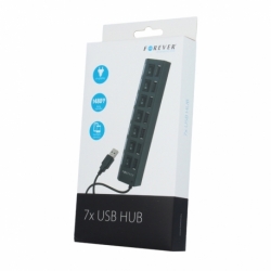 HUB USB x7 (Negru) Forever