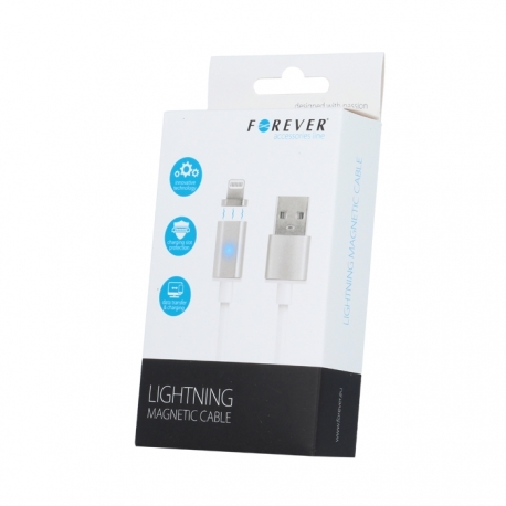 Cablu Date & Incarcare Magnetic APPLE Lightning (Alb) Forever