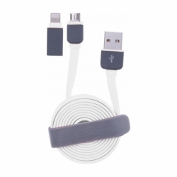 Cablu Date MicroUSB & APPLE iPhone 5\6\7 (Alb)