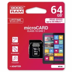 Card MicroSD 64GB Clasa 10 GoodRam