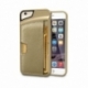 Husa APPLE iPhone 6/6S - Slot Card Piele (Auriu)
