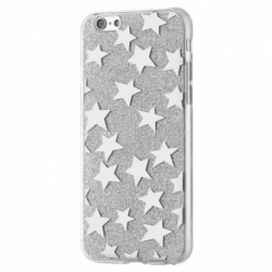 Husa APPLE iPhone 6/6S - Fashion (Shinny Stars Argintiu)