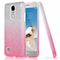 Husa SAMSUNG Galaxy S7 Edge - Glitter (Argintiu&Roz)
