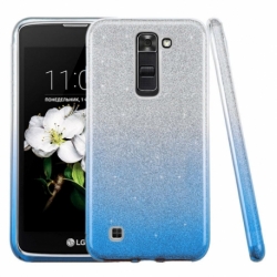 Husa SAMSUNG Galaxy S7 Edge - Glitter (Argintiu&Albastru)