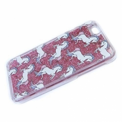 Husa APPLE iPhone 5/5S/SE - Glitter Lichid (Ponny Roz)