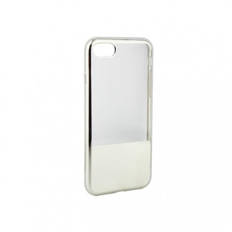 Husa APPLE iPhone 7 / 8 - Electroplate Half (Argintiu)