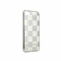 Husa APPLE iPhone 5/5S/SE - Electroplate Chess (Argintiu)