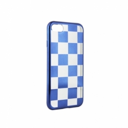 Husa APPLE iPhone 5/5S/SE - Electroplate Chess (Albastru)