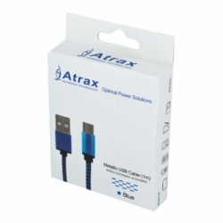 Cablu Date & Incarcare Textil MicroUSB (Albastru) ATX