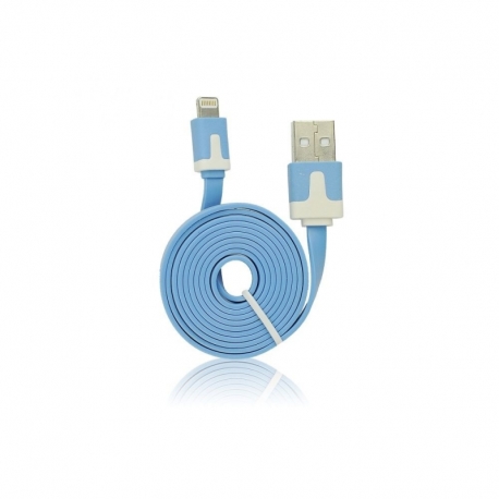 Cablu Date & Incarcare Plat APPLE Lightning (Albastru) 1 Metru