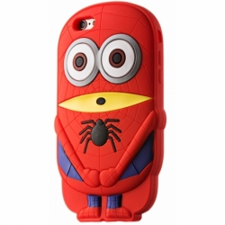 Husa APPLE iPhone 6/6S - 3D (Funny Spiderman - Rosu)