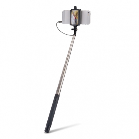 Selfie Stick Universal cu Cablu + Oglinda (Negru) MP-410 Forever