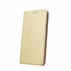 Husa SAMSUNG Galaxy S6 Edge - Smart Stamp (Auriu - Trandafir)