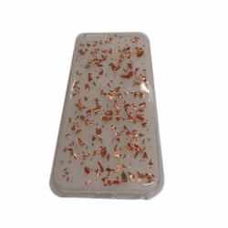 Husa APPLE  iPhone 6/6S - Metal Flakes (Roz-Auriu)