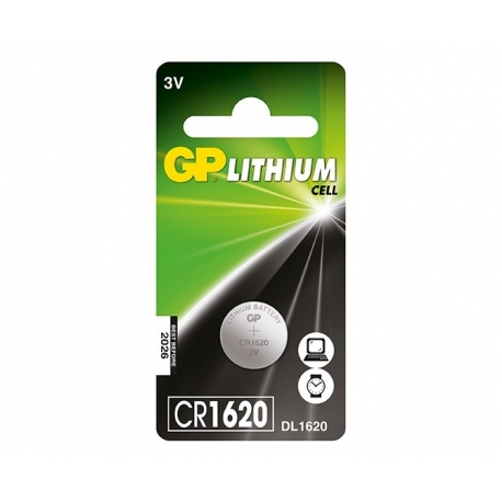 Baterie GP Lithium 3V CR1620-7C5 (? 16 x 2mm)