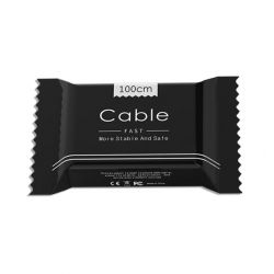 Cablu Date & Incarcare MicroUSB Fast Charge - 1 Metru (Negru) Candy Box
