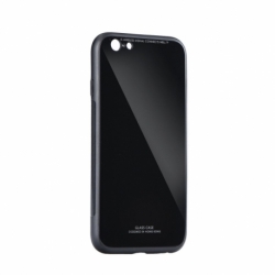 Husa APPLE iPhone 5/5S/SE - Glass (Negru)