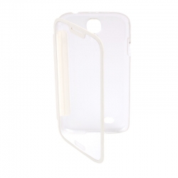 Husa SAMSUNG Galaxy S5 - Flip Cover Clear (Transparent&Alb)