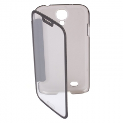 Husa SAMSUNG Galaxy S4 - Flip Cover Clear (Transparent&Negru)