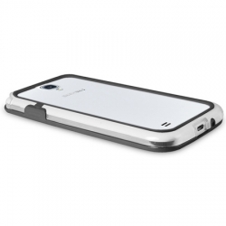 Bumper Silicon SAMSUNG Galaxy S4 (Transparent/Negru)