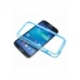 Bumper Silicon SAMSUNG Galaxy S4 (Transparent/Albastru)