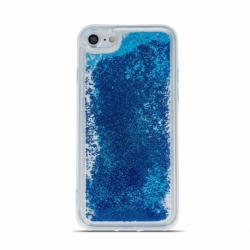 Husa SAMSUNG Galaxy A6 2018 - Sclipici Lichid (Perle - Albastru)
