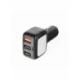 Incarcator Auto Fast Charge (QC 3.0) cu 3 Porturi USB (Negru) QCU-60