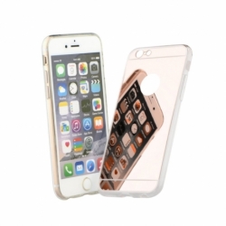 Husa APPLE iPhone 4/4S - Mirro (Roz-Auriu)