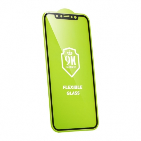 Folie 5D Flexibila APPLE iPhone XR ( Negru) Nano Full Glue