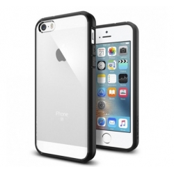 Husa APPLE iPhone 5/5S/SE - Hybrid Metal (Negru)