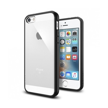 Husa APPLE iPhone 5/5S/SE - Hybrid Metal (Negru)