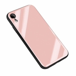 Husa APPLE iPhone XR - Glass (Roz)