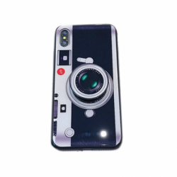 Husa SAMSUNG Galaxy J6 2018 - Fashion Camera (Gri/Negru)