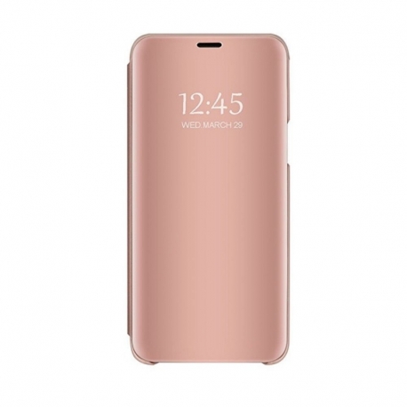 Husa SAMSUNG Galaxy J6 Plus 2018 - Flip Wallet Clear (Roz-Auriu)