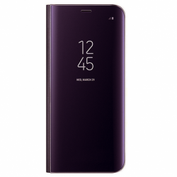 Husa SAMSUNG Galaxy J4 Plus 2018 - Flip Wallet Clear (Violet) Blister