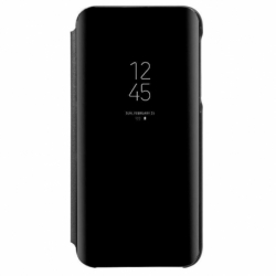 Husa SAMSUNG Galaxy A7 2018 - Flip Wallet Clear (Negru)