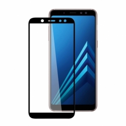 Folie de Sticla 5D Hybrid SAMSUNG Galaxy A6 Plus 2018 (Negru) Full Glue