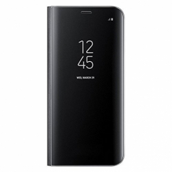 Husa SAMSUNG Galaxy S8 Plus - Flip Wallet Clear (Negru)