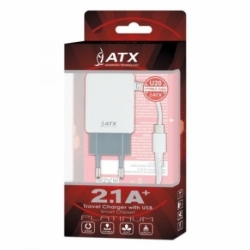 Incarcator Universal 2A + Cablu Tip C (Alb) ATX