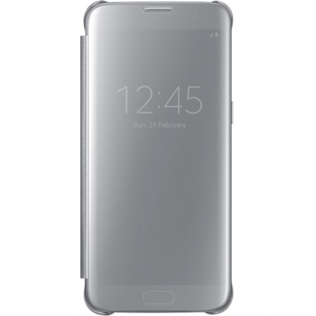 Husa Originala SAMSUNG Galaxy S7 Edge - Clear View (Argintiu)