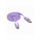 Cablu Date & Incarcare MicroUSB Plat - 1 Metru (Violet)