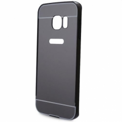 Husa SAMSUNG Galaxy S6 Edge - Mirror Metal (Negru)