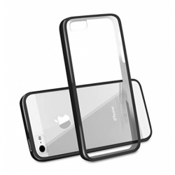 Husa APPLE iPhone 5\5S\SE - Hybrid (Negru/Transparent)
