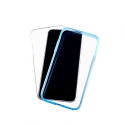 Husa SAMSUNG Galaxy S20 Plus - 360 Grade (Fata Silicon/Spate Plastic Albastru)