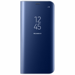 Husa SAMSUNG Galaxy A51 - Flip Wallet Clear (Albastru) BLISTER