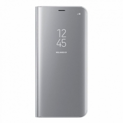 Husa SAMSUNG Galaxy A20e - Flip Wallet Clear (Argintiu) Blister
