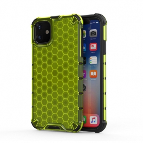 Husa APPLE iPhone 11 - Gel TPU Honeycomb Armor (Verde)